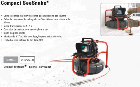 Câmara bateria + carretel 30mts c/sonda